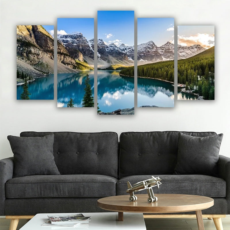 Moraine Lake 5-Piece Canvas Art