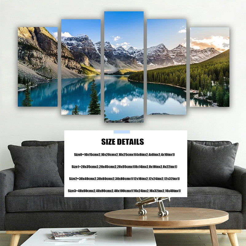 Moraine Lake 5-Piece Canvas Art